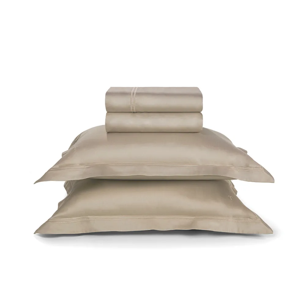 03 jogo de cama trussardi 300 fios 100 algodao egipcio galieno nocciola queen