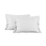 01 jogo de cama trussardi 200 fios 100 algodao novoli branco king