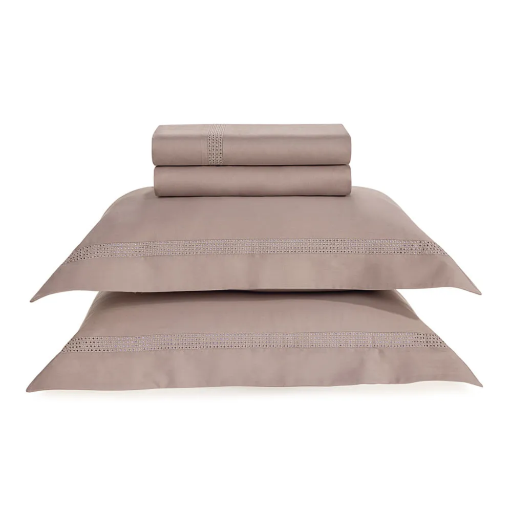 jogo de cama trussardi 300 fios 100 algodao egipcio marconi nocciola legno