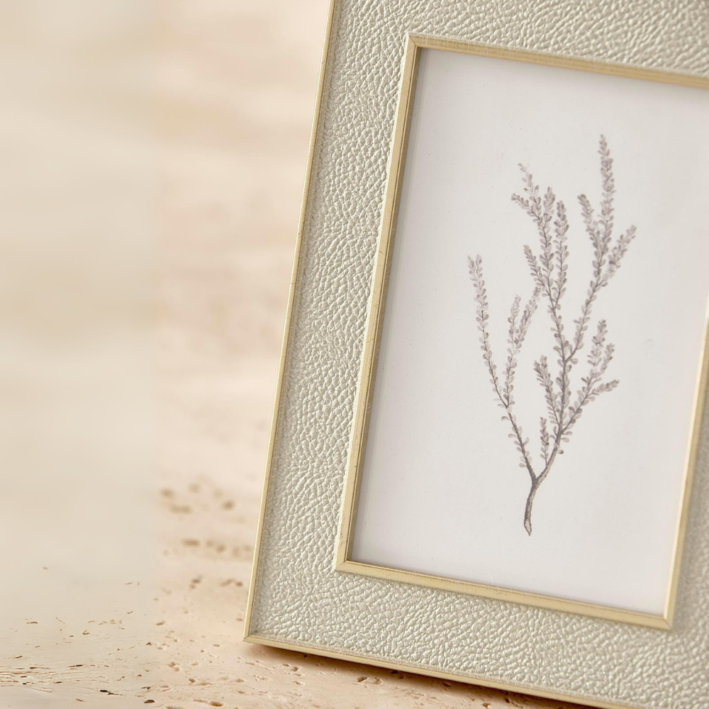 porta retrato dourado e prata texturizado