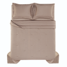 02 jogo de colcha trussardi 200 fios 100 algodao dante nocciola king