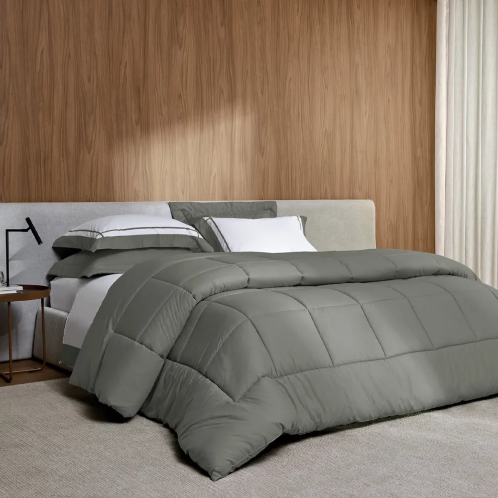 04 edredom 300 fios cetim 100 algodao vinci metallo king